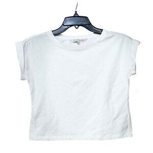 Vanilla Star Girls White Cap Sleeve T-Shirt, White, Sz. M